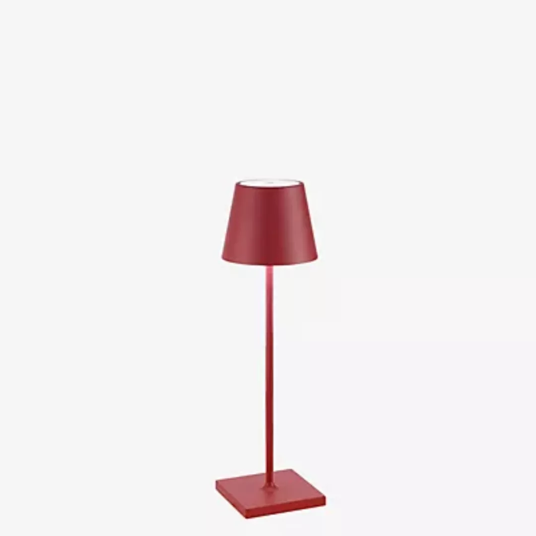 Zafferano Poldina Akku-Tischlampe IP65 rot günstig online kaufen