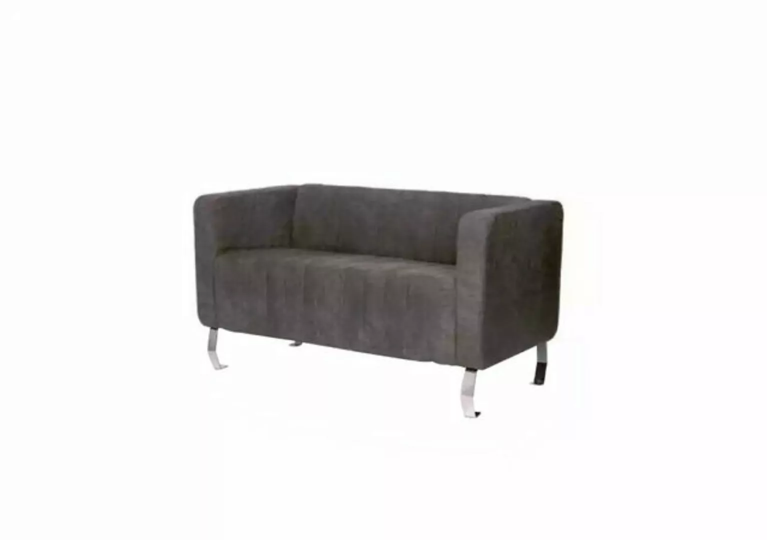 JVmoebel Sofa Schwarzer Zweisitzer Arbeitszimmermöbel Graue Luxus Couch Tex günstig online kaufen