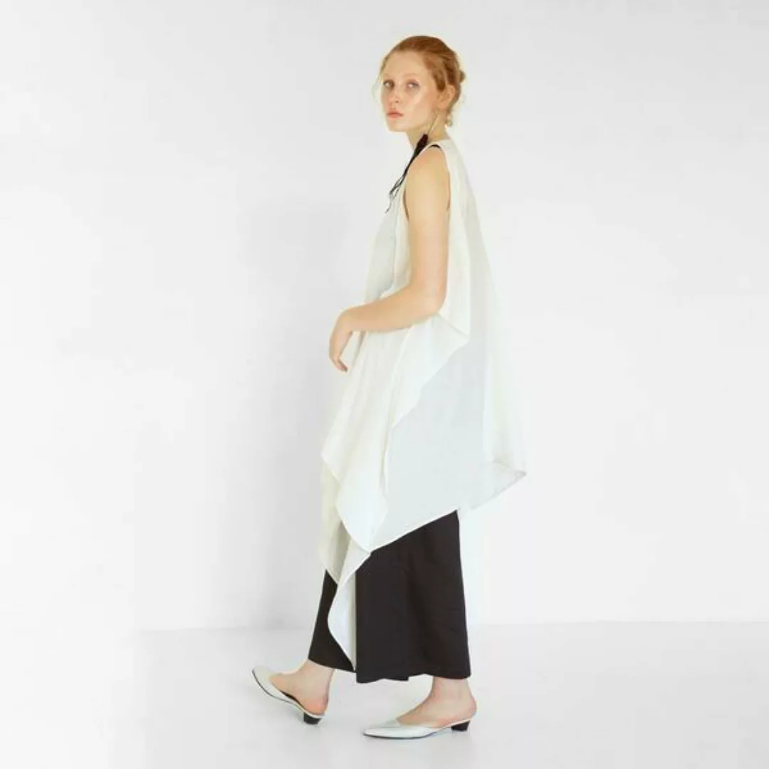 Drapiertes Transparentes Strandkleid Aus Bio-baumwolle günstig online kaufen