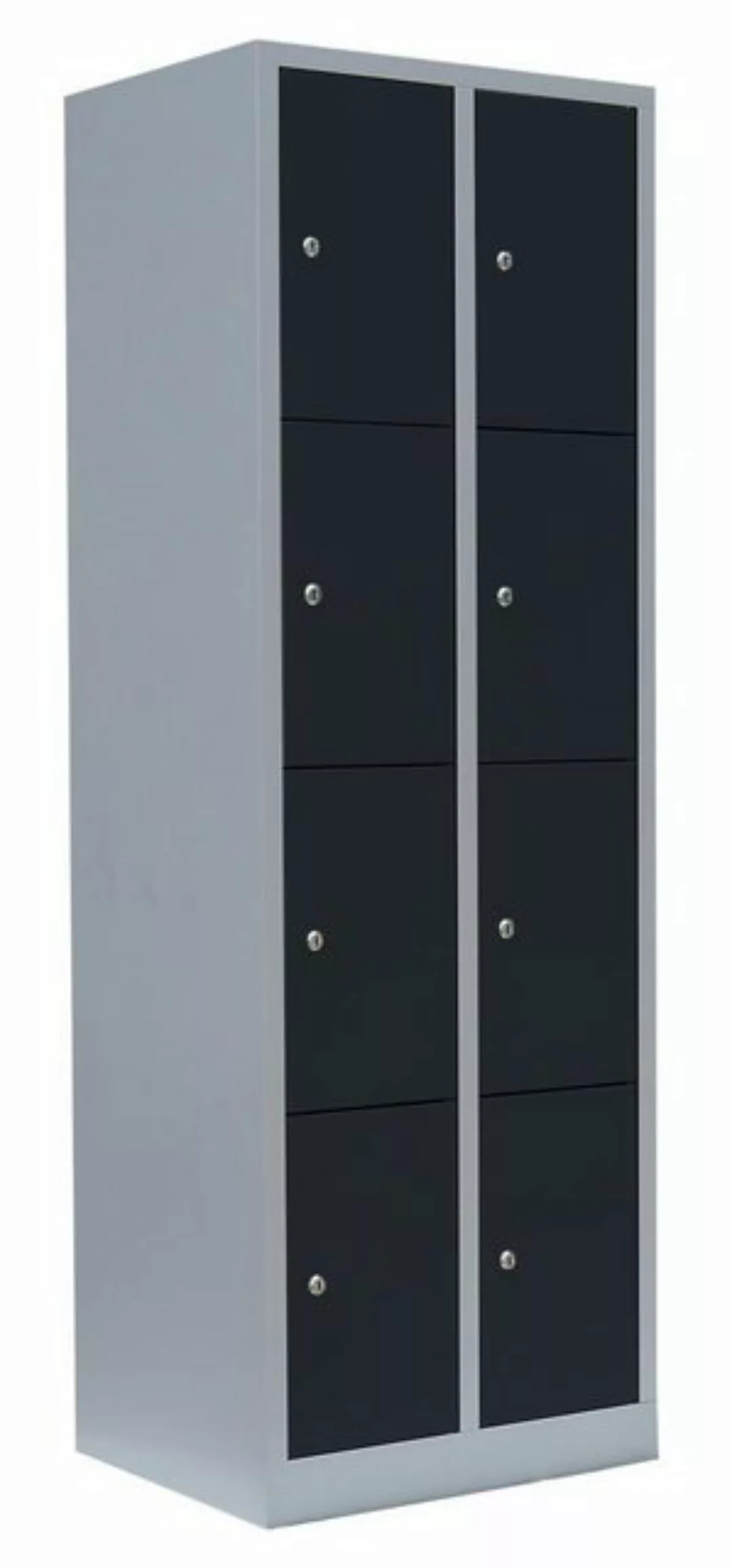 Steelboxx Fächerschrank Lüllmann® Schließfachschrank, 2 Abteile, 8 Fächer, günstig online kaufen