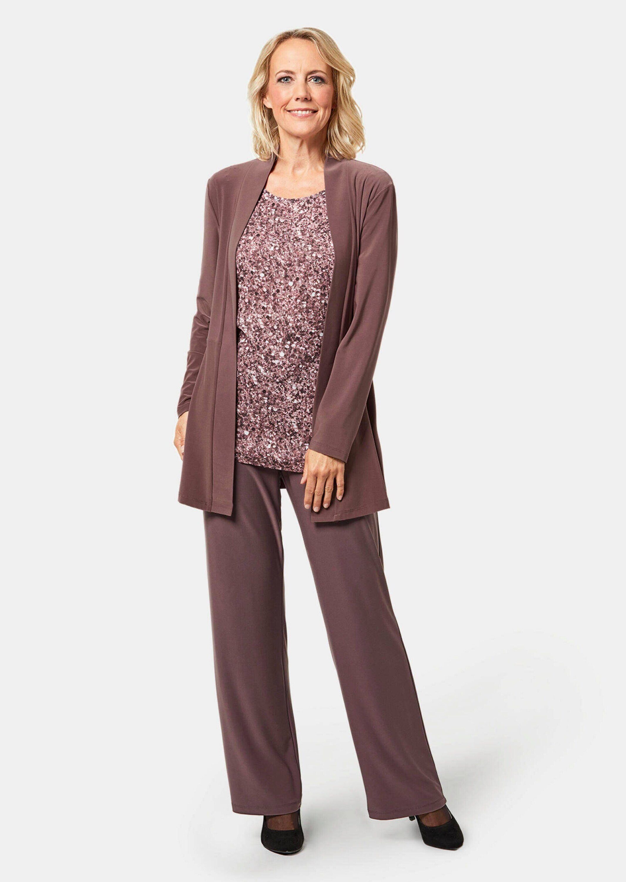 GOLDNER Shirtjacke Leichte Shirtjacke lila mit günstig online kaufen