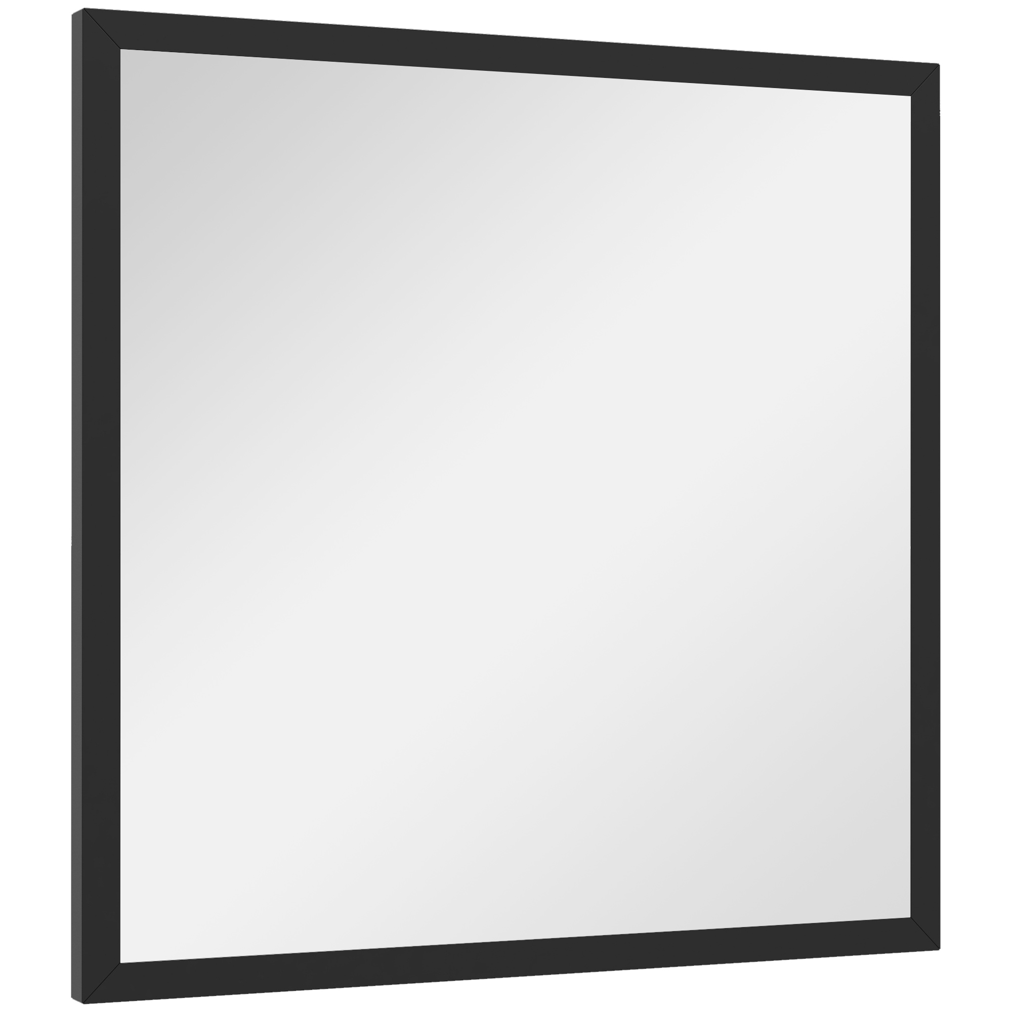 HOMCOM Wandspiegel quadratisch 50 x 50 cm, schwarzer Holzrahmen, ideal für günstig online kaufen