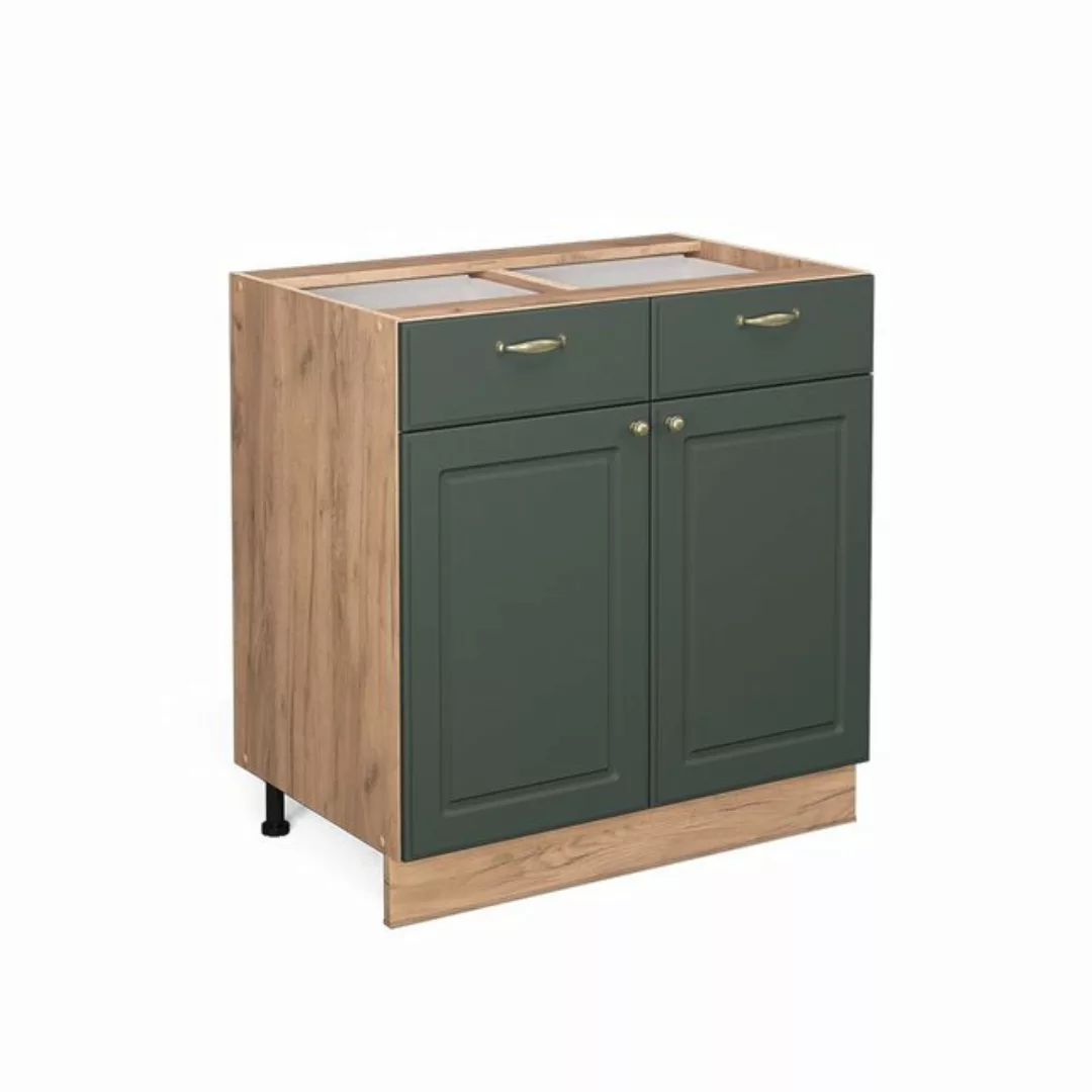 Vicco Unterschrank Schubunterschrank 80 cm FAME-LINE Goldkraft Grün-Gold La günstig online kaufen