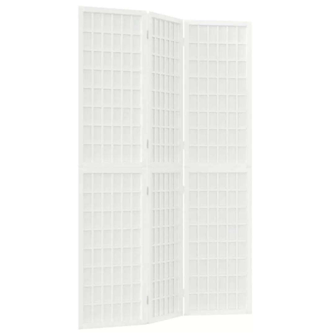 Vidaxl 3-tlg. Paravent Japanischer Stil Faltbar 120x170 Cm Weiß günstig online kaufen
