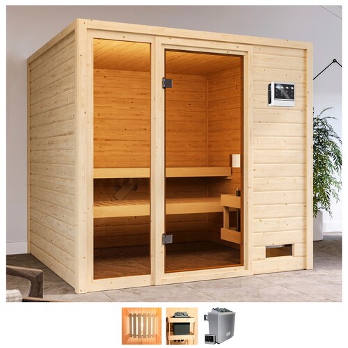 welltime Sauna »Jackie«, 9-kW-Bio-Ofen mit ext. Steuerung günstig online kaufen