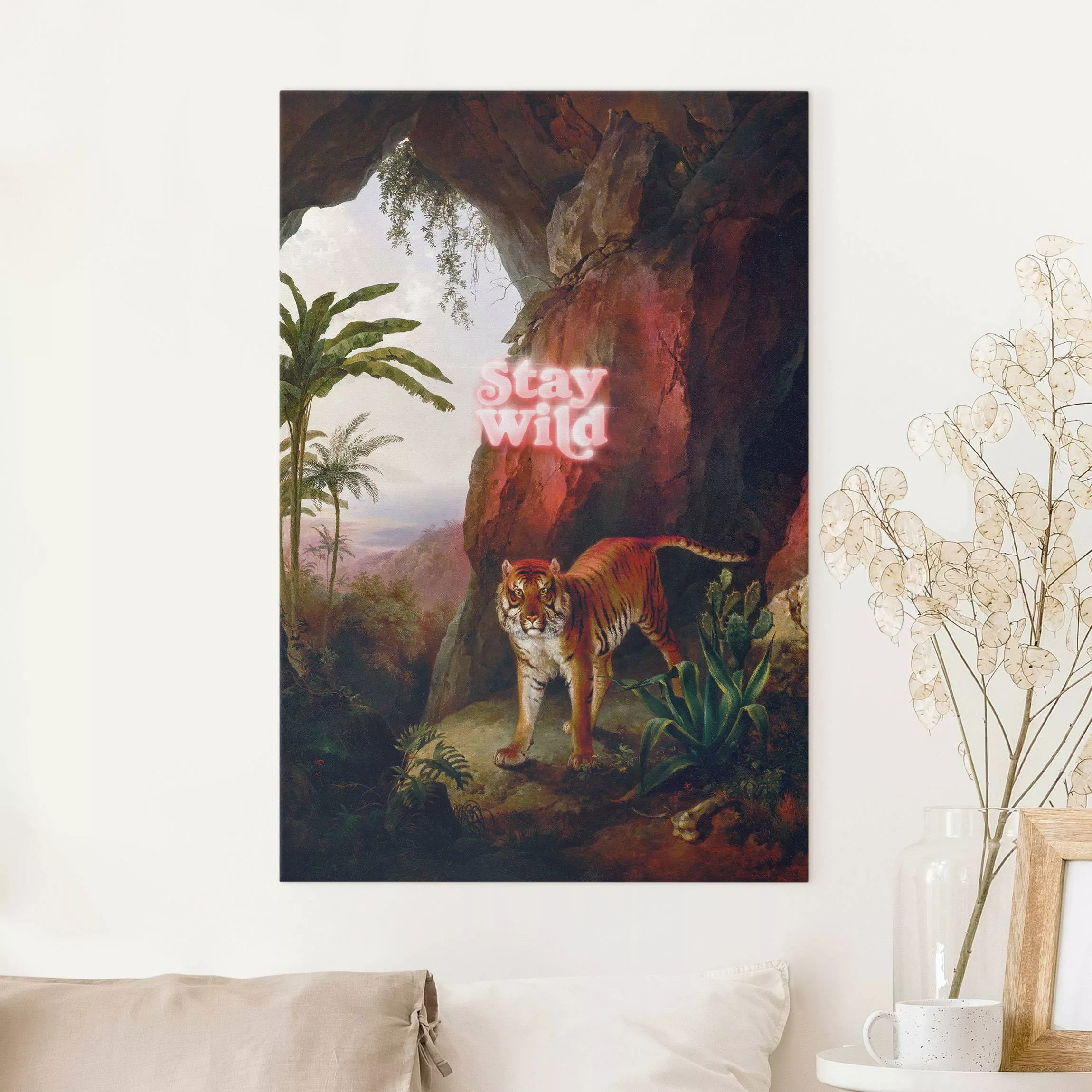 Leinwandbild Stay Wild Tiger günstig online kaufen