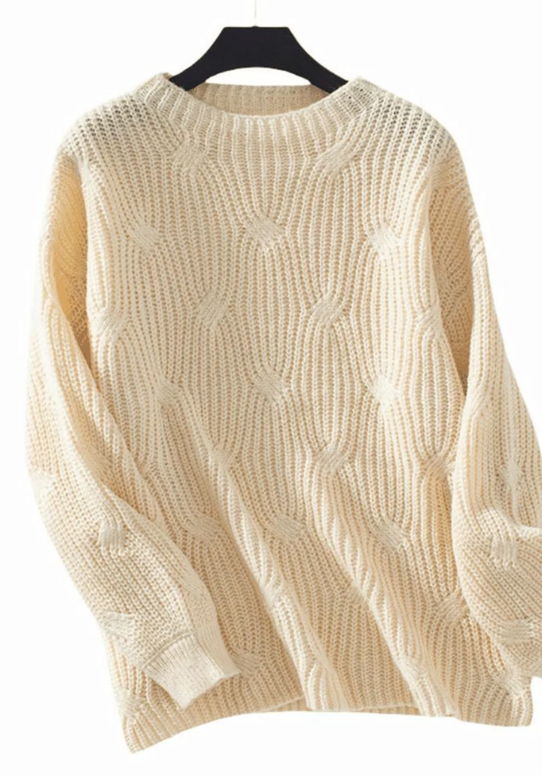 Nebelmeer Strickpullover Lockerer Langärmliger Damenmode Lässiger Pullover günstig online kaufen