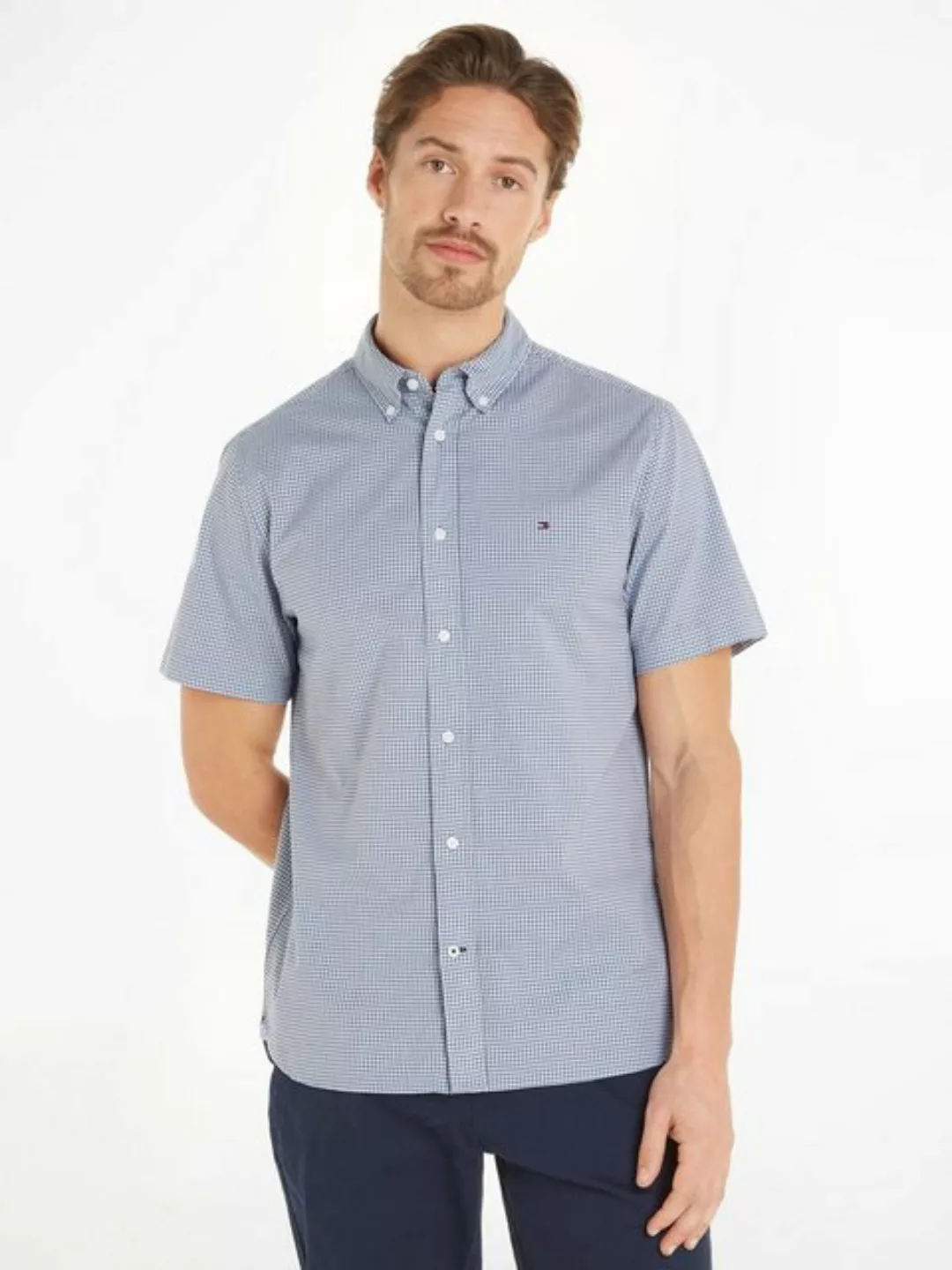 Tommy Hilfiger Kurzarmhemd FLEX GINGHAM RF SHIRT günstig online kaufen