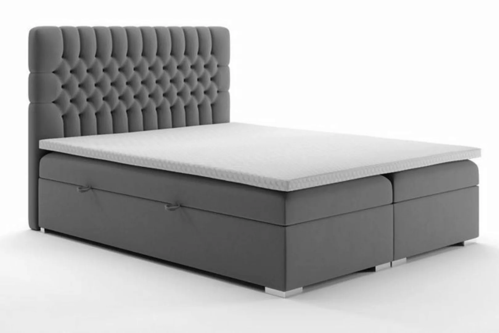 Xlmoebel Boxspringbett Hotel-Doppel-Boxspringbett mit Chesterfield-Design u günstig online kaufen