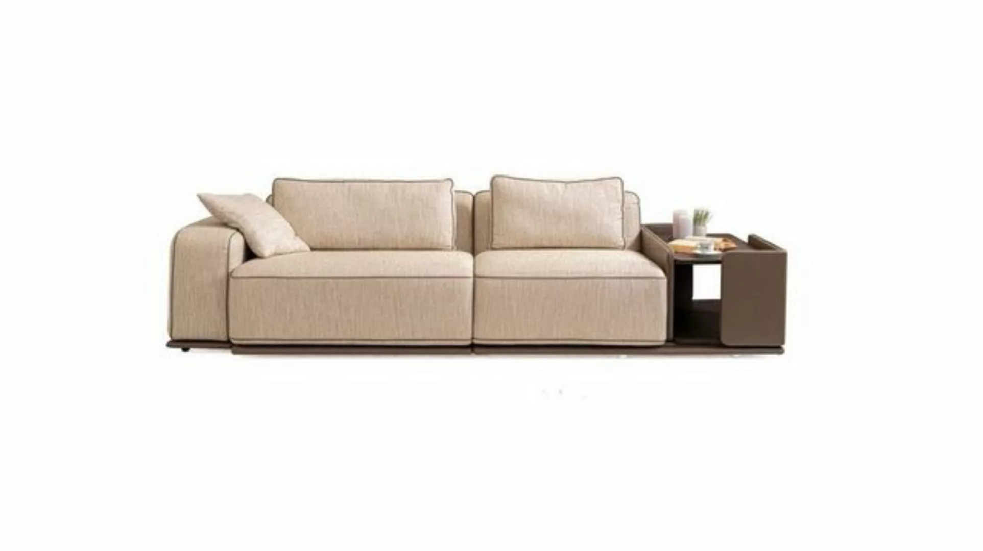 JVmoebel 3-Sitzer Dreisitzer Couch Sofa 3 Sitzer Beige Stoff Stoffsofa Pols günstig online kaufen
