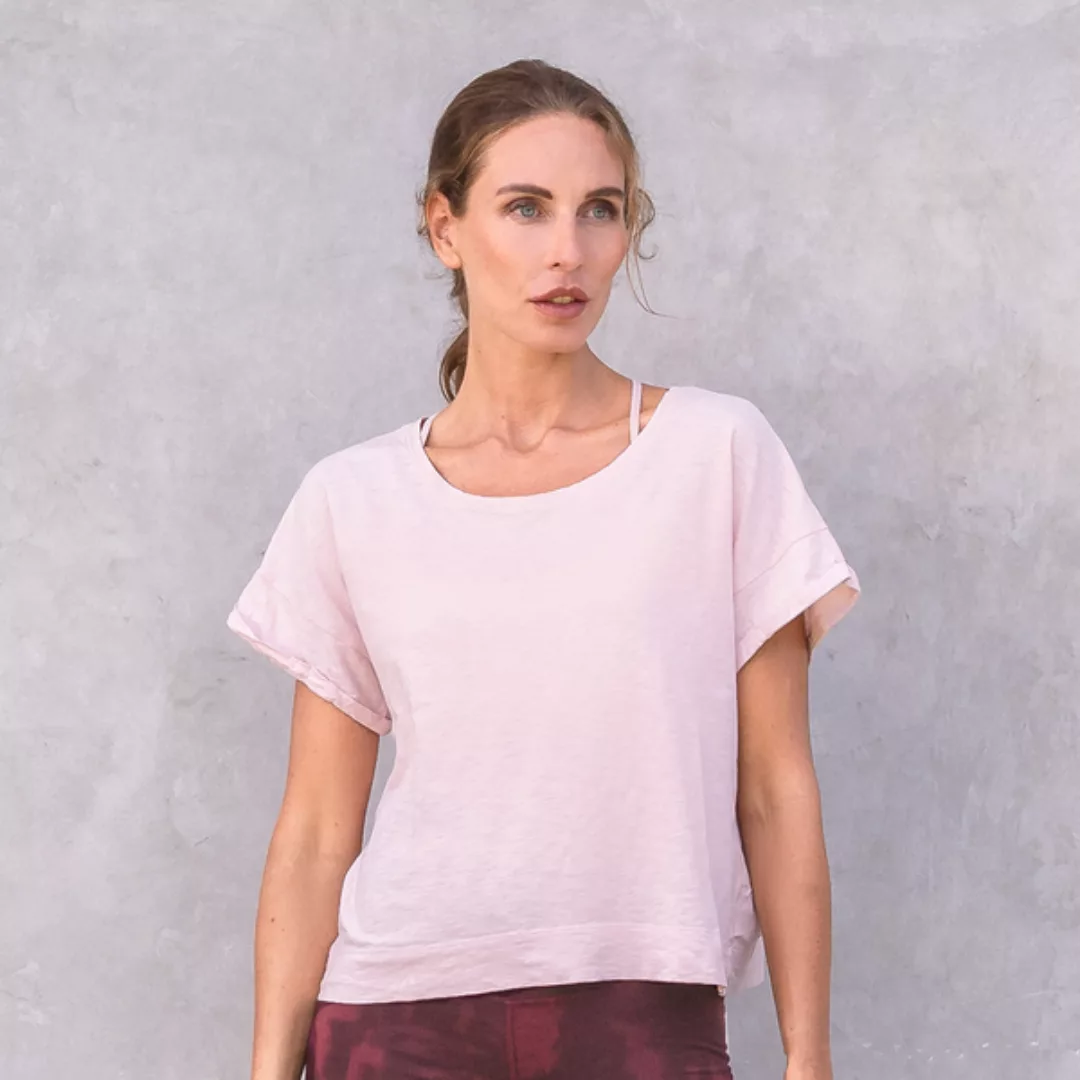 Wendy - Damen - Lockeres T-shirt Aus 100% Biobaumwolle - Cropped Boxy Cut günstig online kaufen