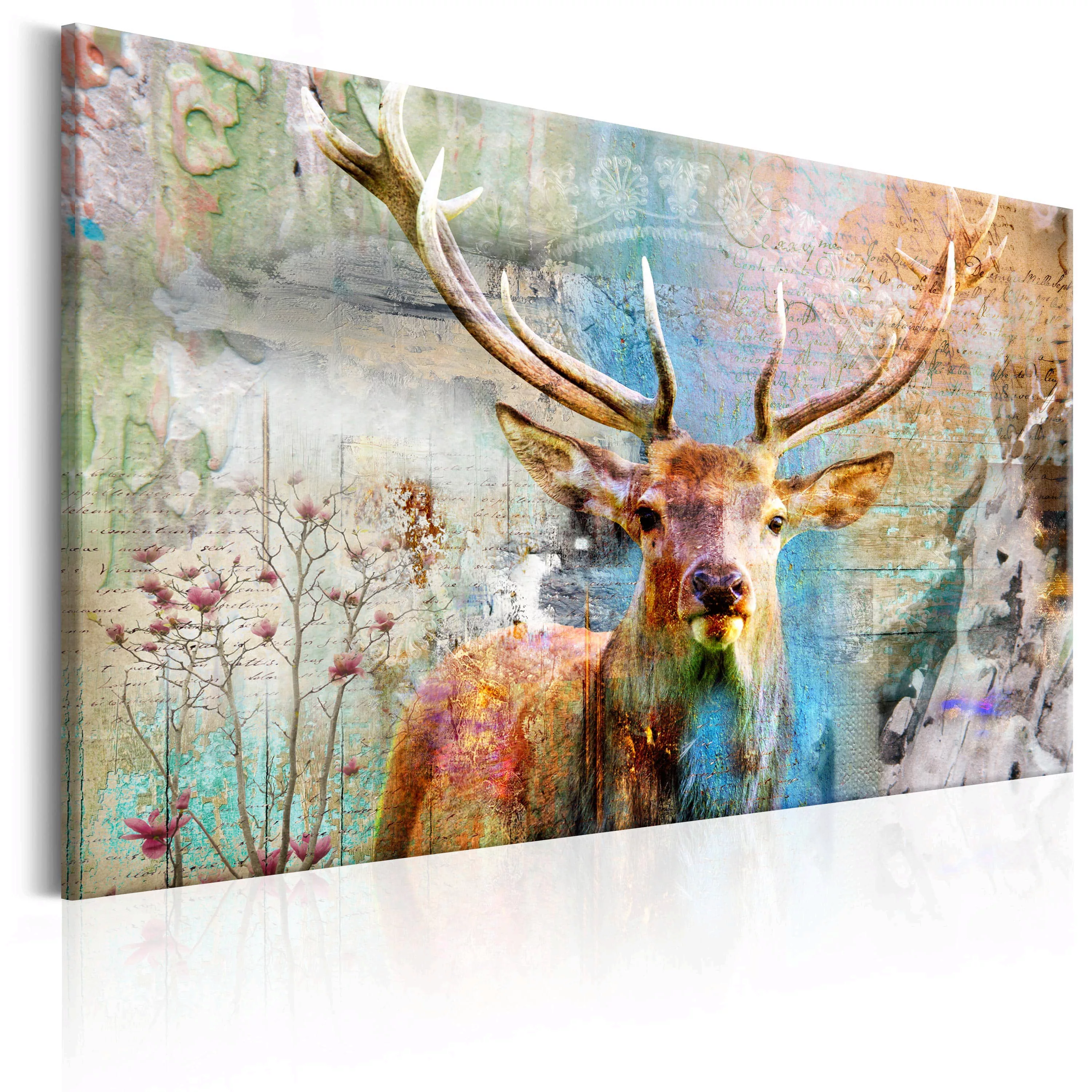 Wandbild - Deer on Wood günstig online kaufen