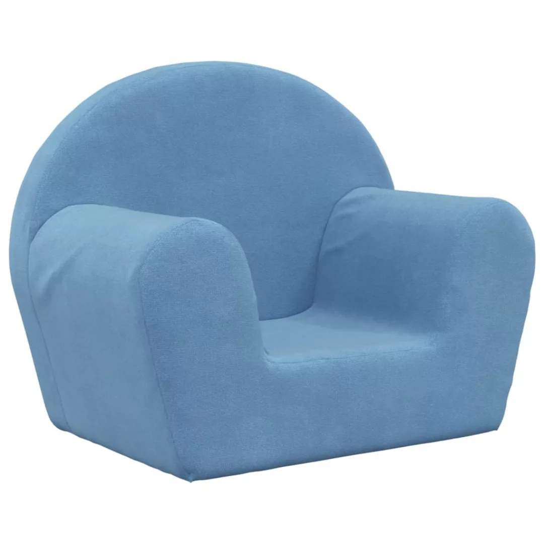 Vidaxl Kindersofa Blau Weich Plüsch günstig online kaufen