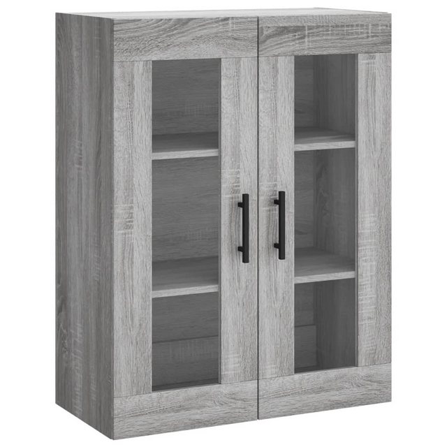 vidaXL Hängeschrank Wandschrank Grau Sonoma 69,5x34x90 cm Glas Vitrine Häng günstig online kaufen