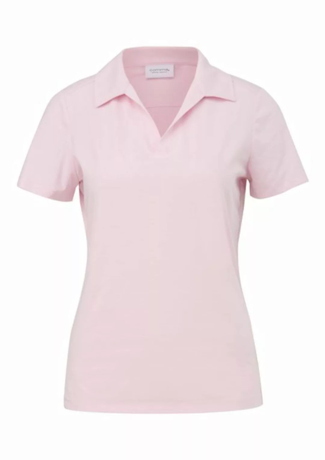 comma casual identity Kurzarmshirt Jerseyshirt mit Polokragen Logo, Sticker günstig online kaufen
