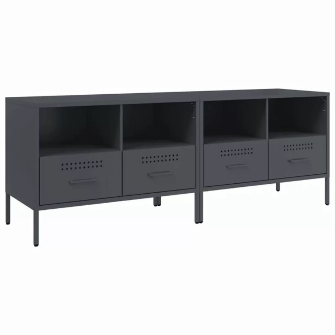 vidaXL TV-Schrank TV-Schränke 2 Stk. Anthrazit 68x39x50,5 cm Kaltgewalzter günstig online kaufen