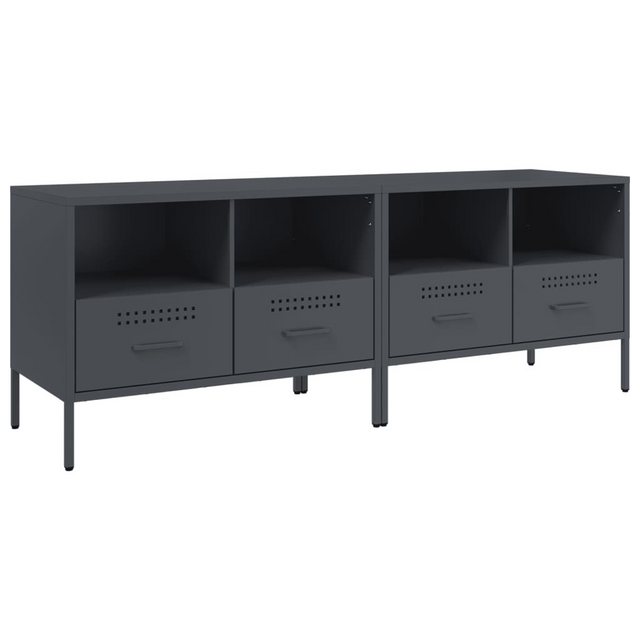 vidaXL TV-Schrank TV-Schränke 2 Stk. Anthrazit 68x39x50,5 cm Stahl (2-St) günstig online kaufen