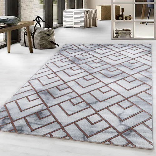 Ayyildiz Teppiche Teppich »NAXOS 3813«, rechteckig, 12 mm Höhe, Läufer, Woh günstig online kaufen