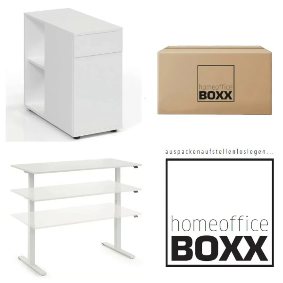 FM Homeoffice BOXX 2.1 - EASY GO Schreibtisch und STAND BY Standcontainer w günstig online kaufen