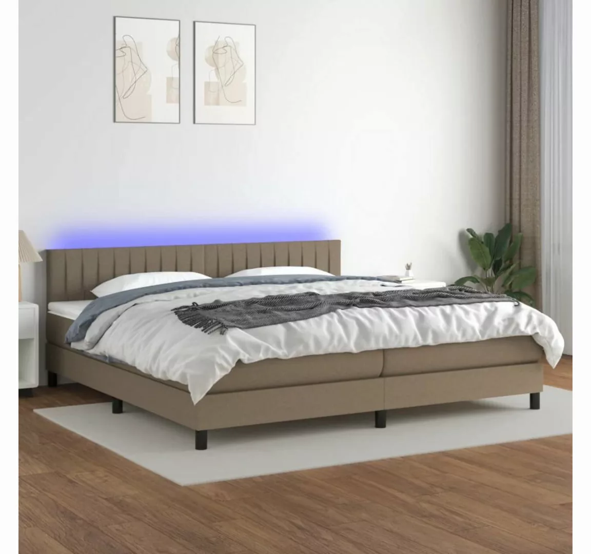 vidaXL Boxspringbett Bett Boxspringbett komplett mit Matratze & LED Stoff ( günstig online kaufen