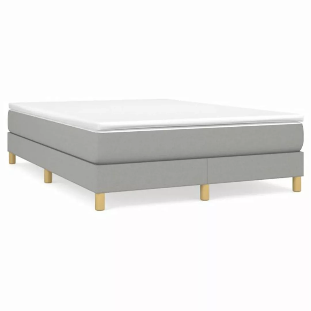 Vidaxl Boxspringbett Hellgrau 140x200 Cm Stoff günstig online kaufen