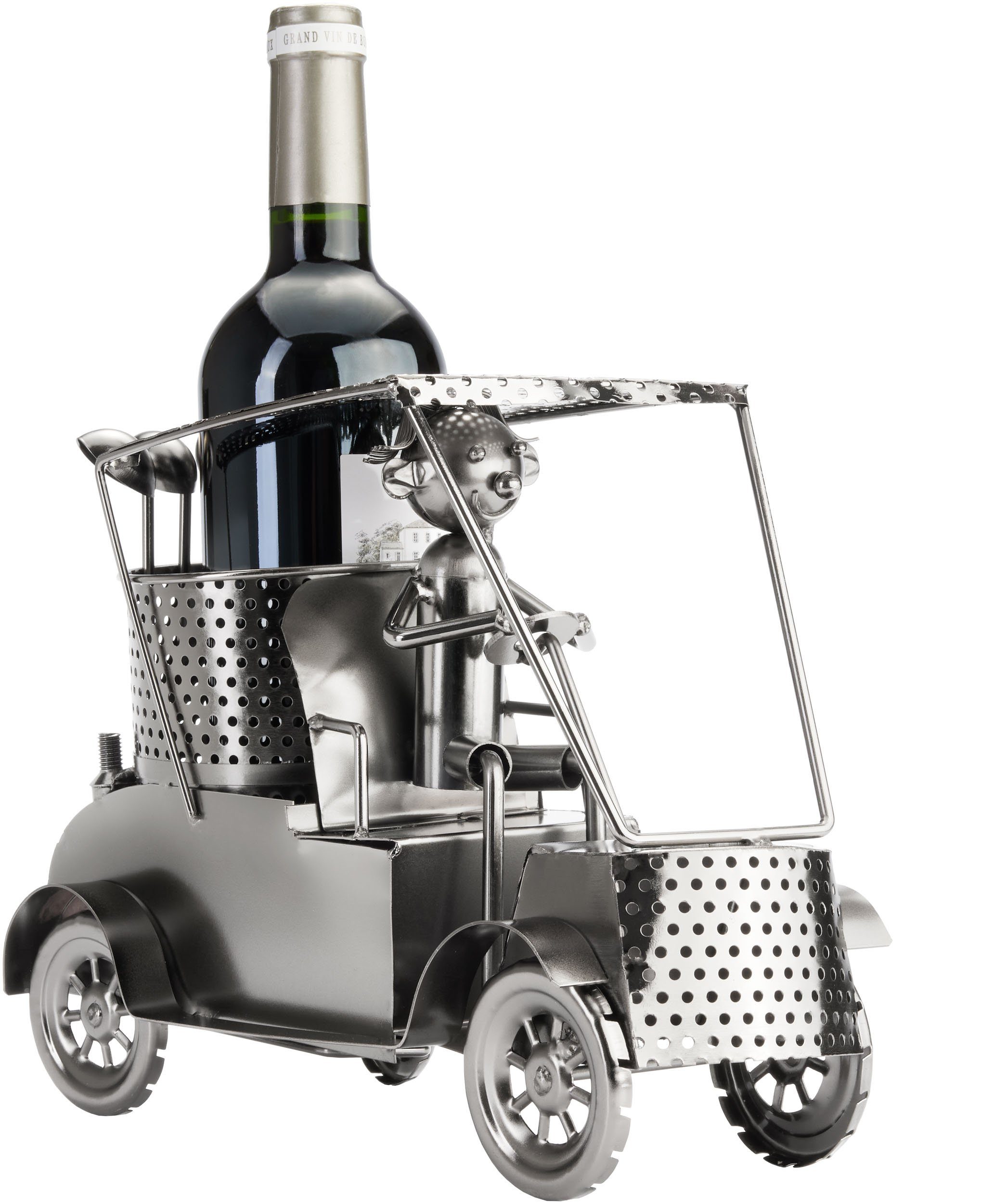 BRUBAKER Weinflaschenhalter Golfer im Golfcart, (inklusive günstig online kaufen
