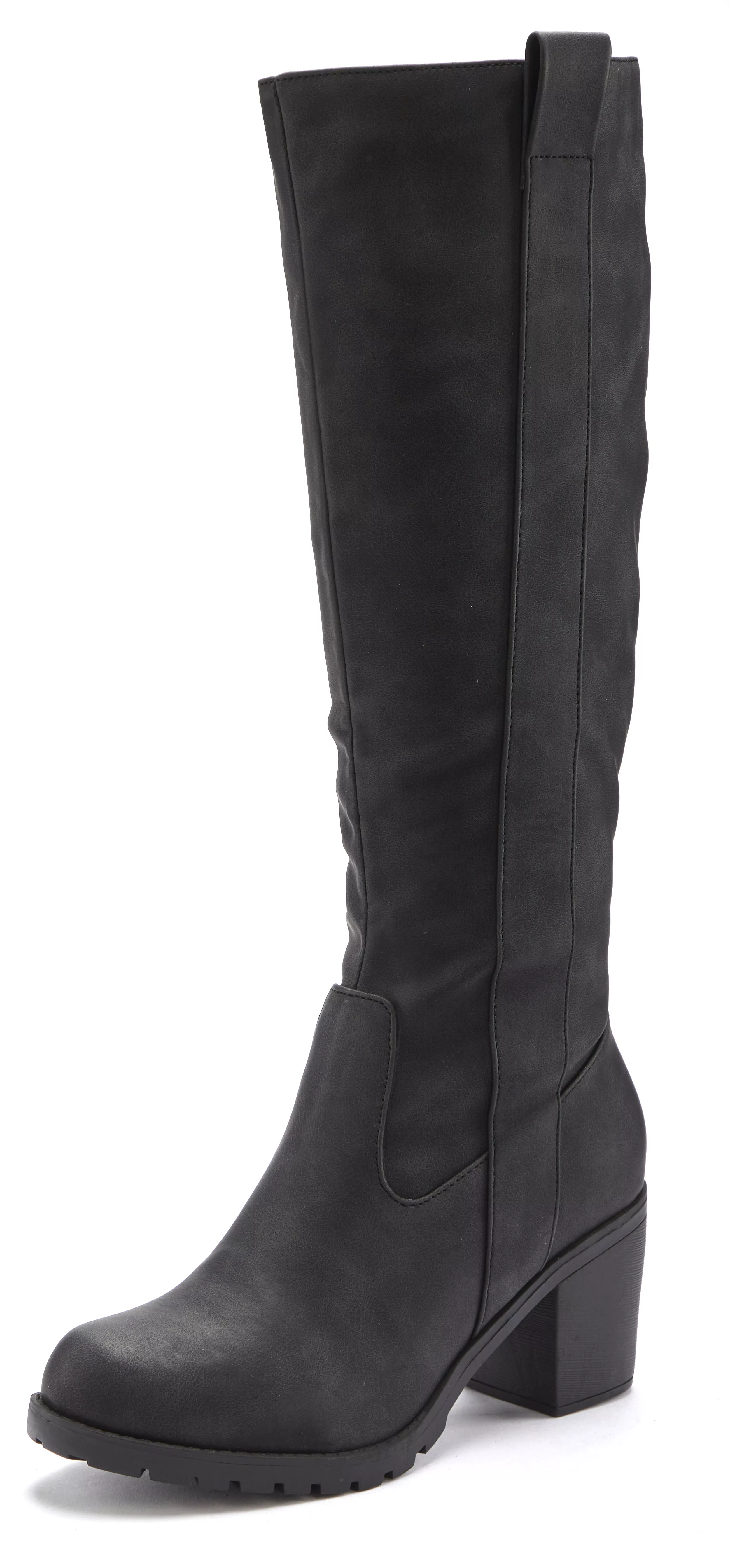 LASCANA Weitschaftstiefel, Stiefel, Stiefelette, langer Stiefel, Blockabsat günstig online kaufen