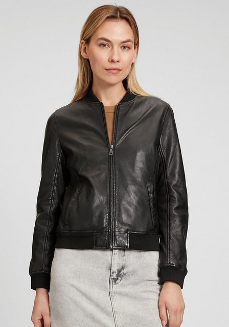 Mauritius Lederjacke MWBjella mit Stehkragen, Reißverschluss, Strickbündche günstig online kaufen