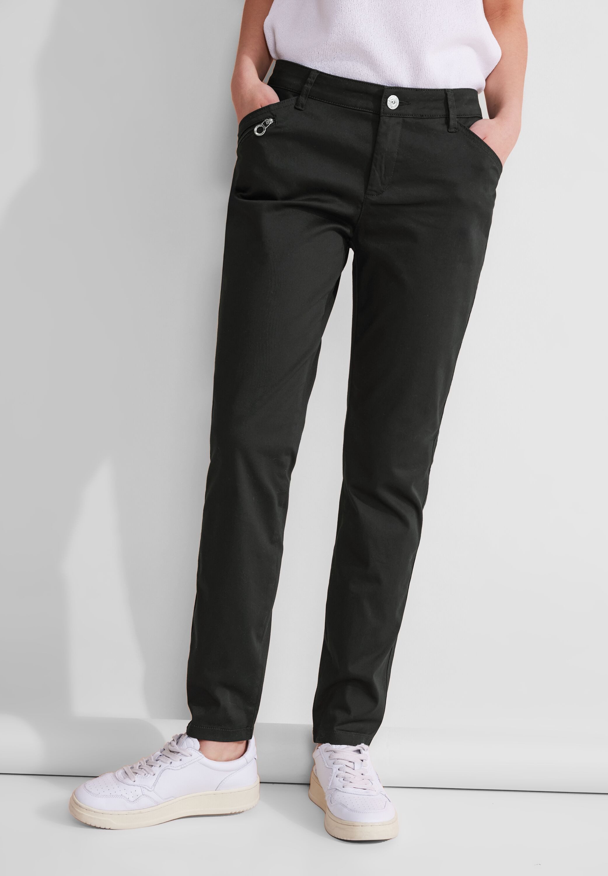 STREET ONE Röhrenhose, Middle Waist günstig online kaufen