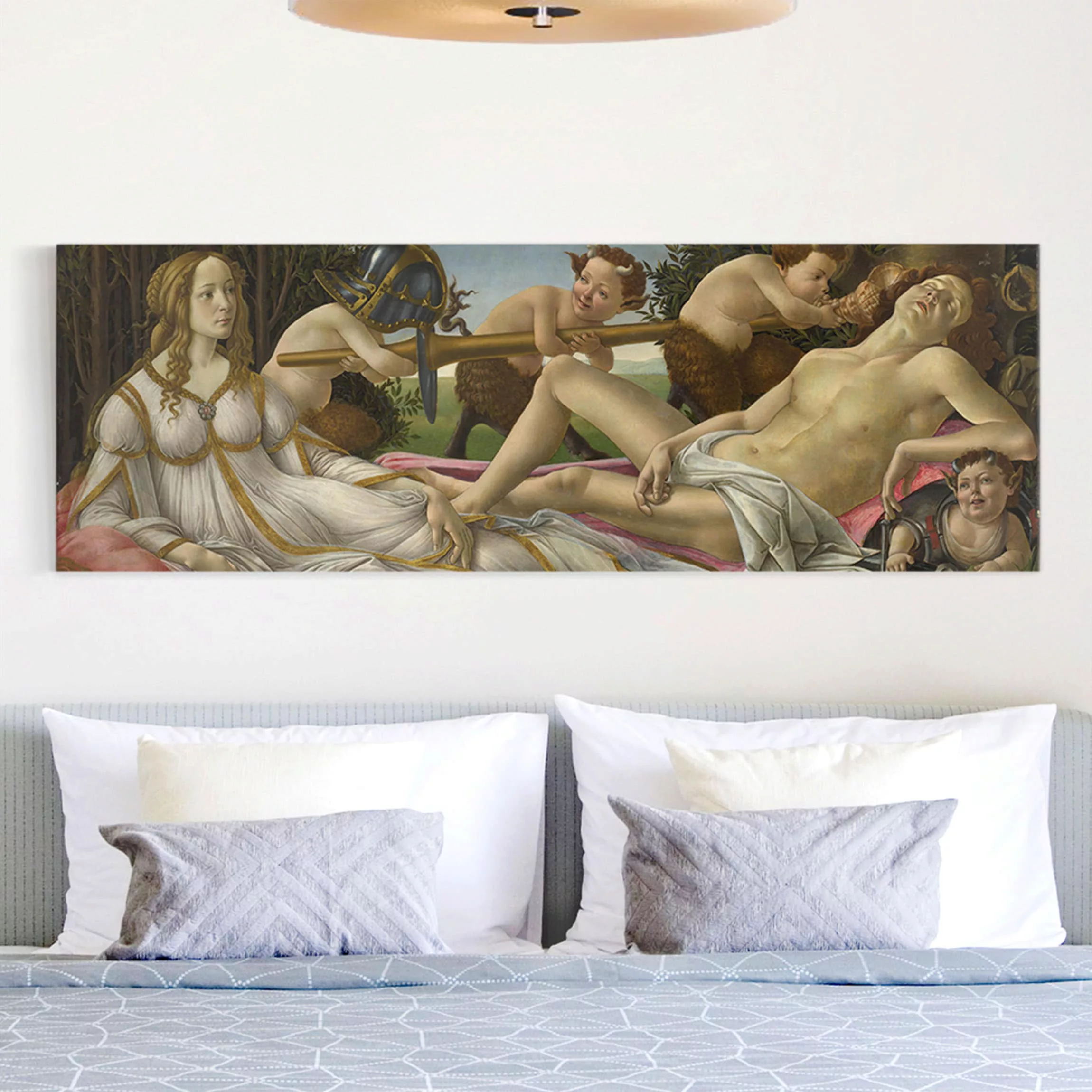 Leinwandbild Kunstdruck - Panorama Sandro Botticelli - Venus und Mars günstig online kaufen