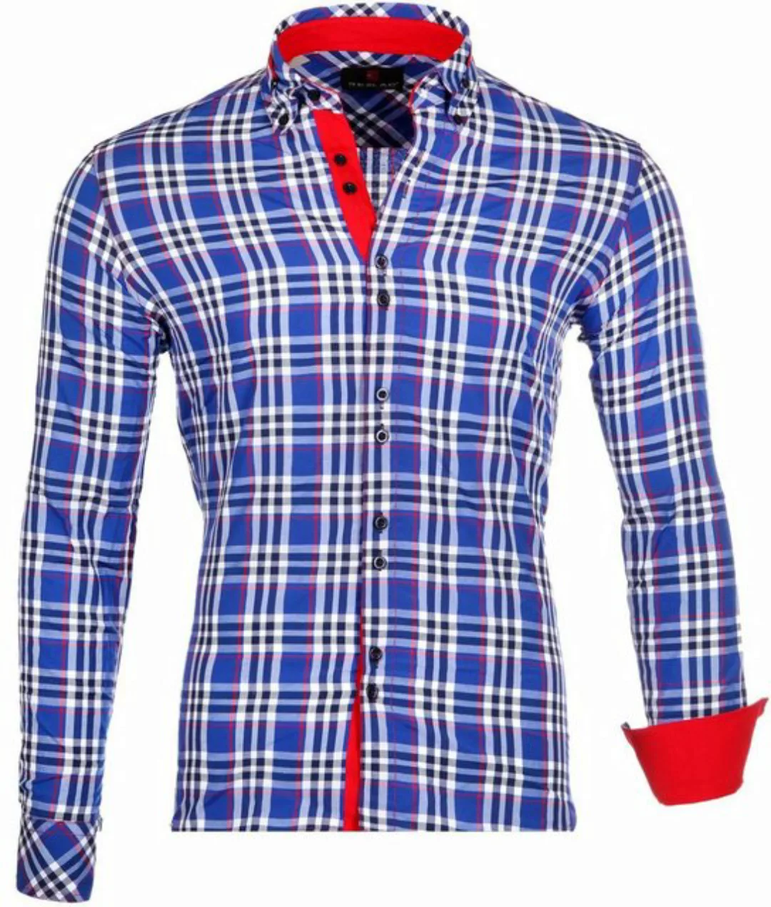 Reslad Langarmhemd Reslad Herren Hemd Tartan Karo Design Langarmhemd RS-721 günstig online kaufen