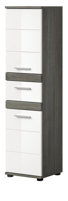 Inn.Furn Midischrank Bailey (weiß Hochglanz und grau Rauchsilber, 35 x 137 günstig online kaufen