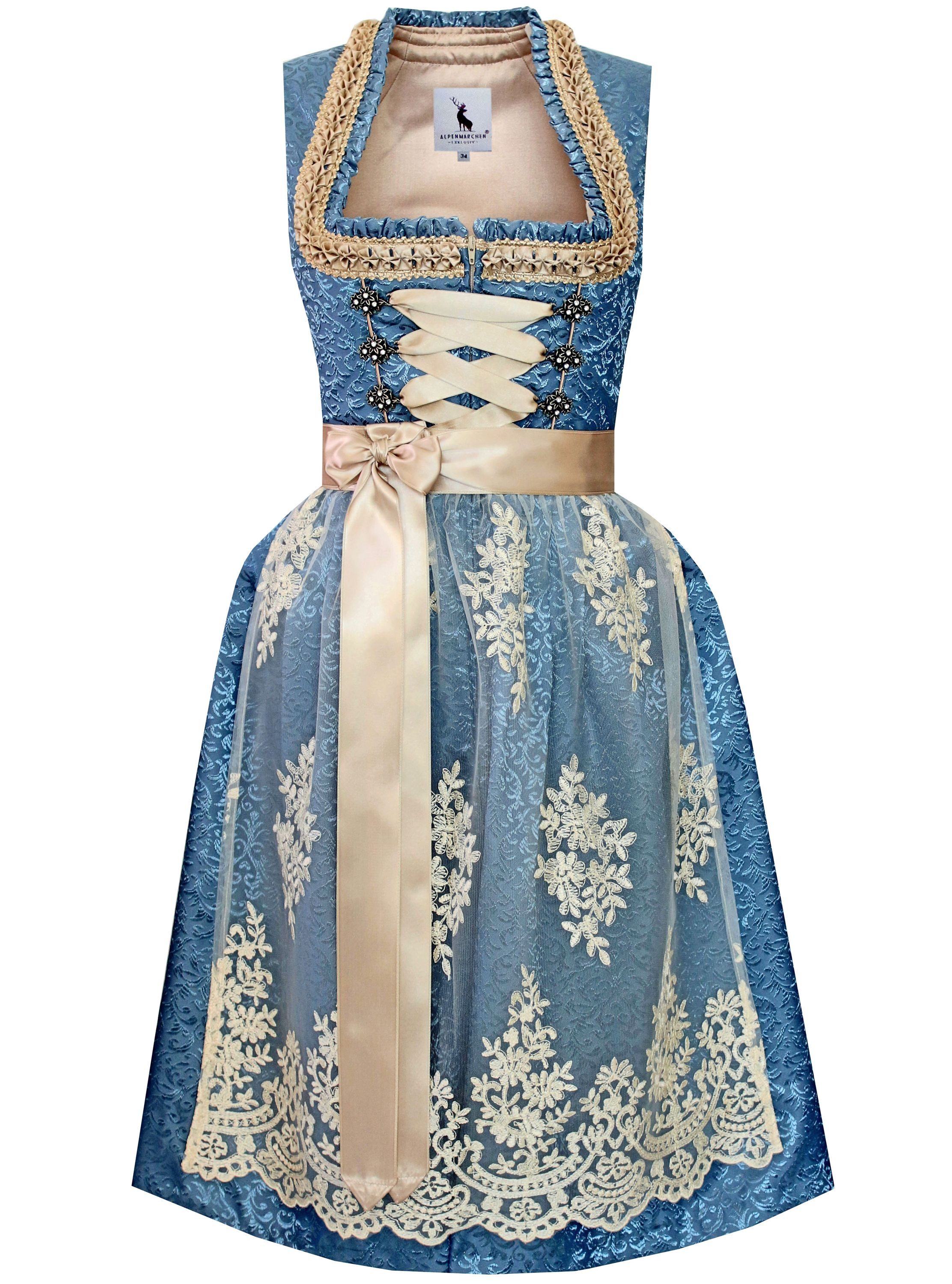 Alpenmärchen Dirndl Dirndl Greta in blau günstig online kaufen