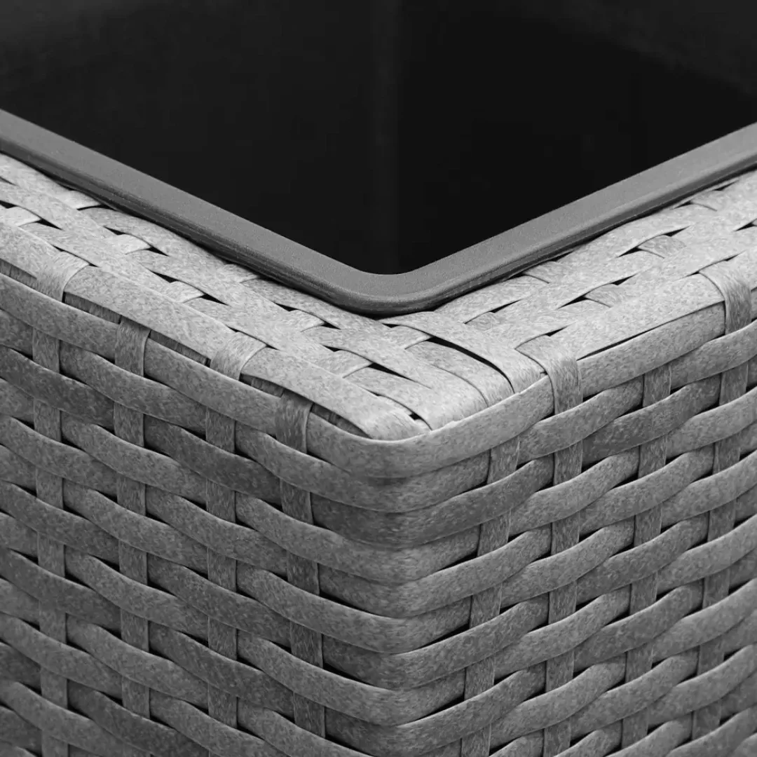 Polyrattan Blumentopf Grau 83x30,5x60cm günstig online kaufen