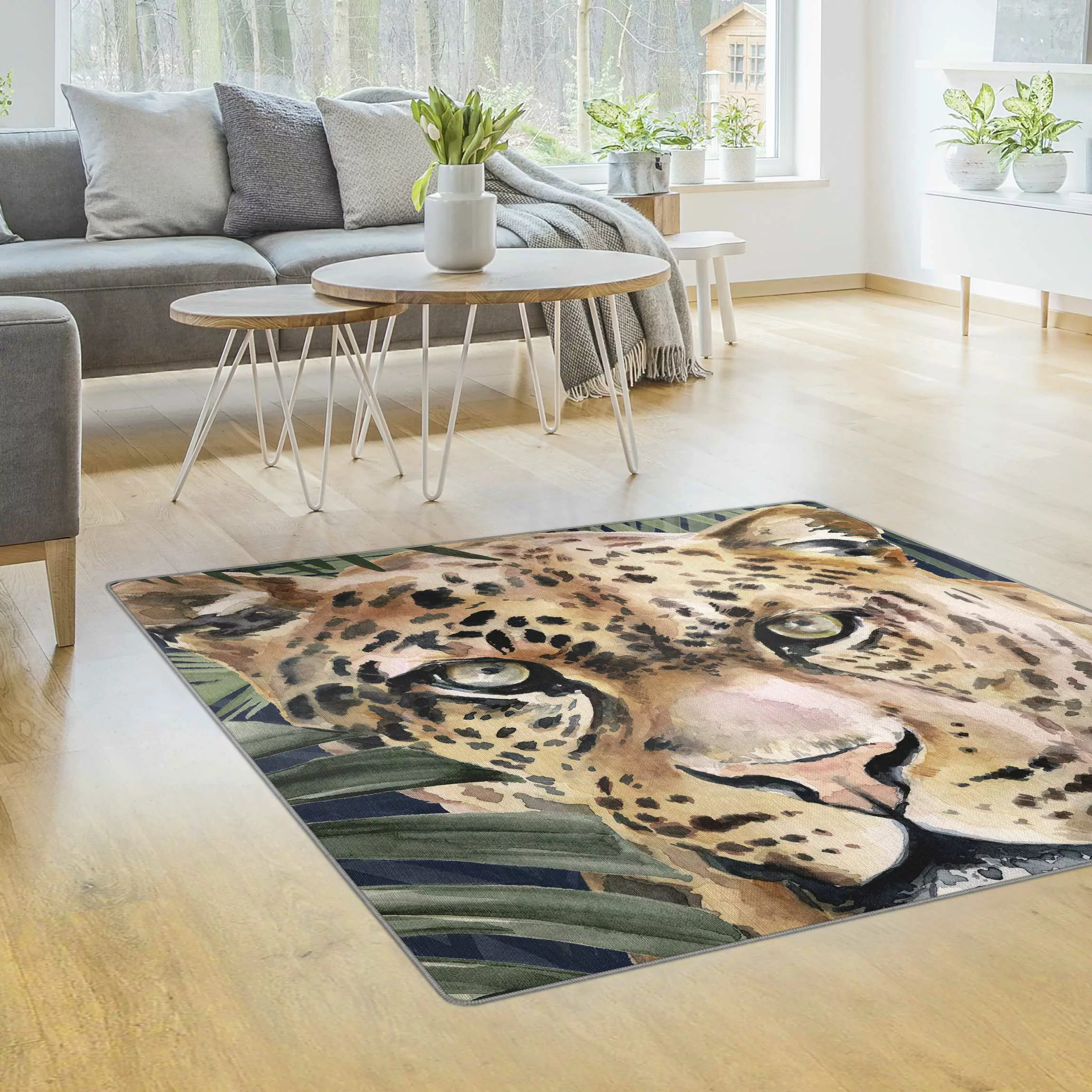 Teppich Leopard im Dschungel günstig online kaufen