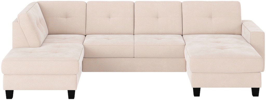 Places of Style Wohnlandschaft "Varese", Kreuznaht in beige günstig online kaufen