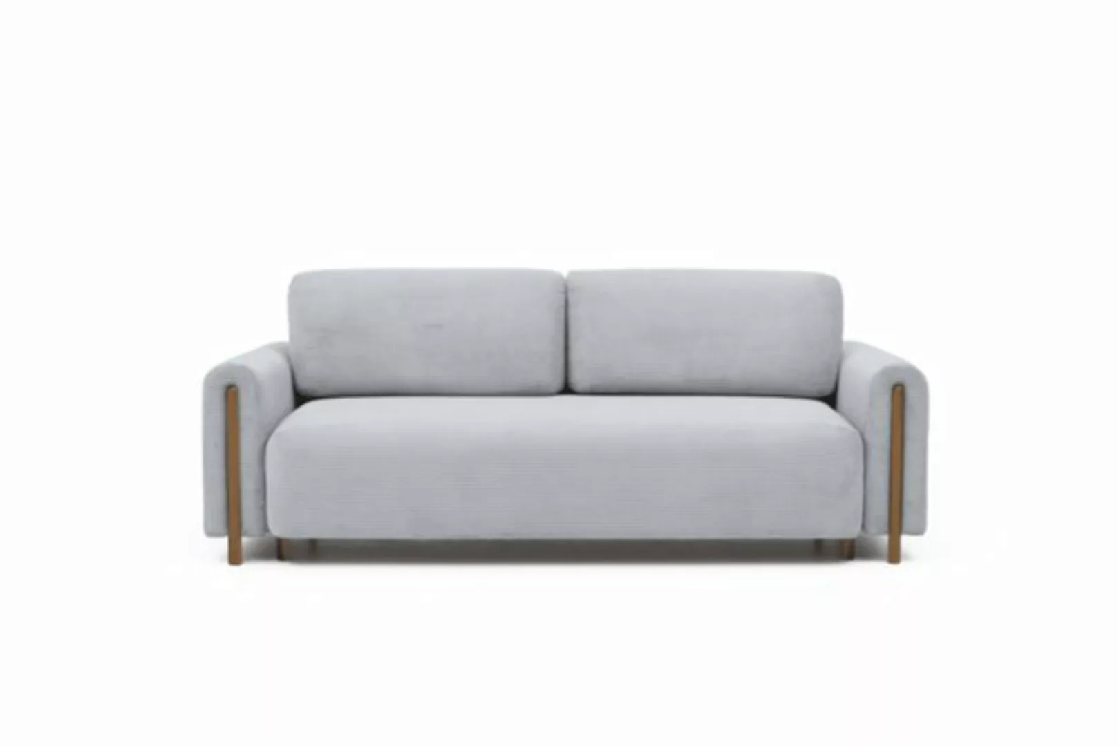 MOEBLO Sofa Supernova, Sofa us Boucle mit Holzeinsatz Couch Polstermöbel Wo günstig online kaufen