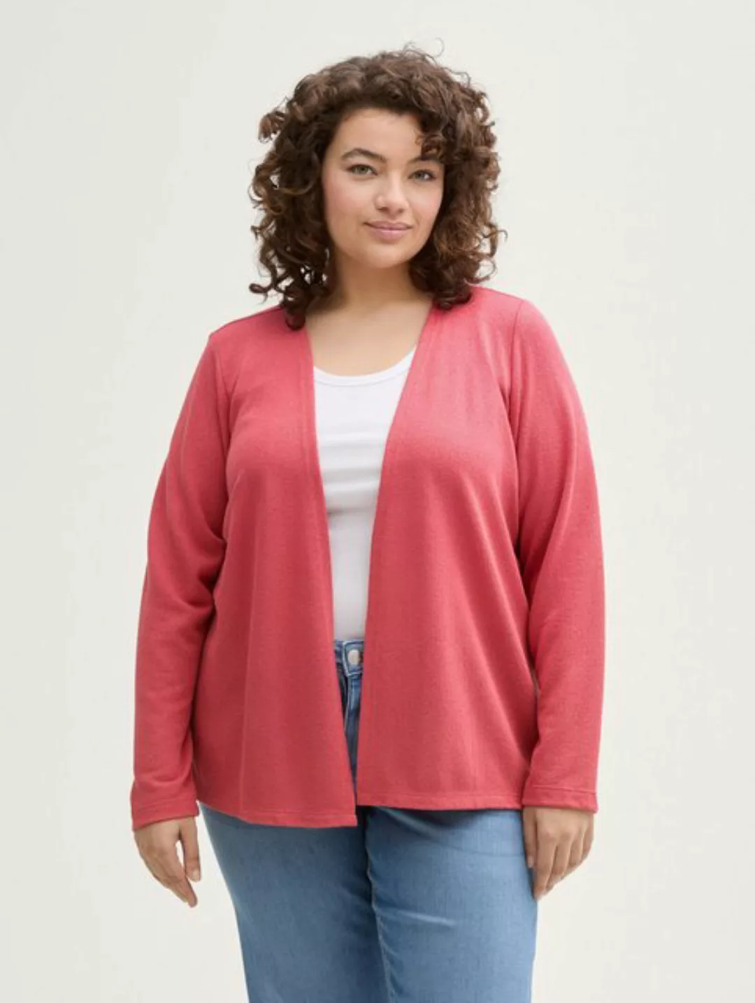 TOM TAILOR PLUS Langarmshirt Plus Size - Basic Cardigan günstig online kaufen