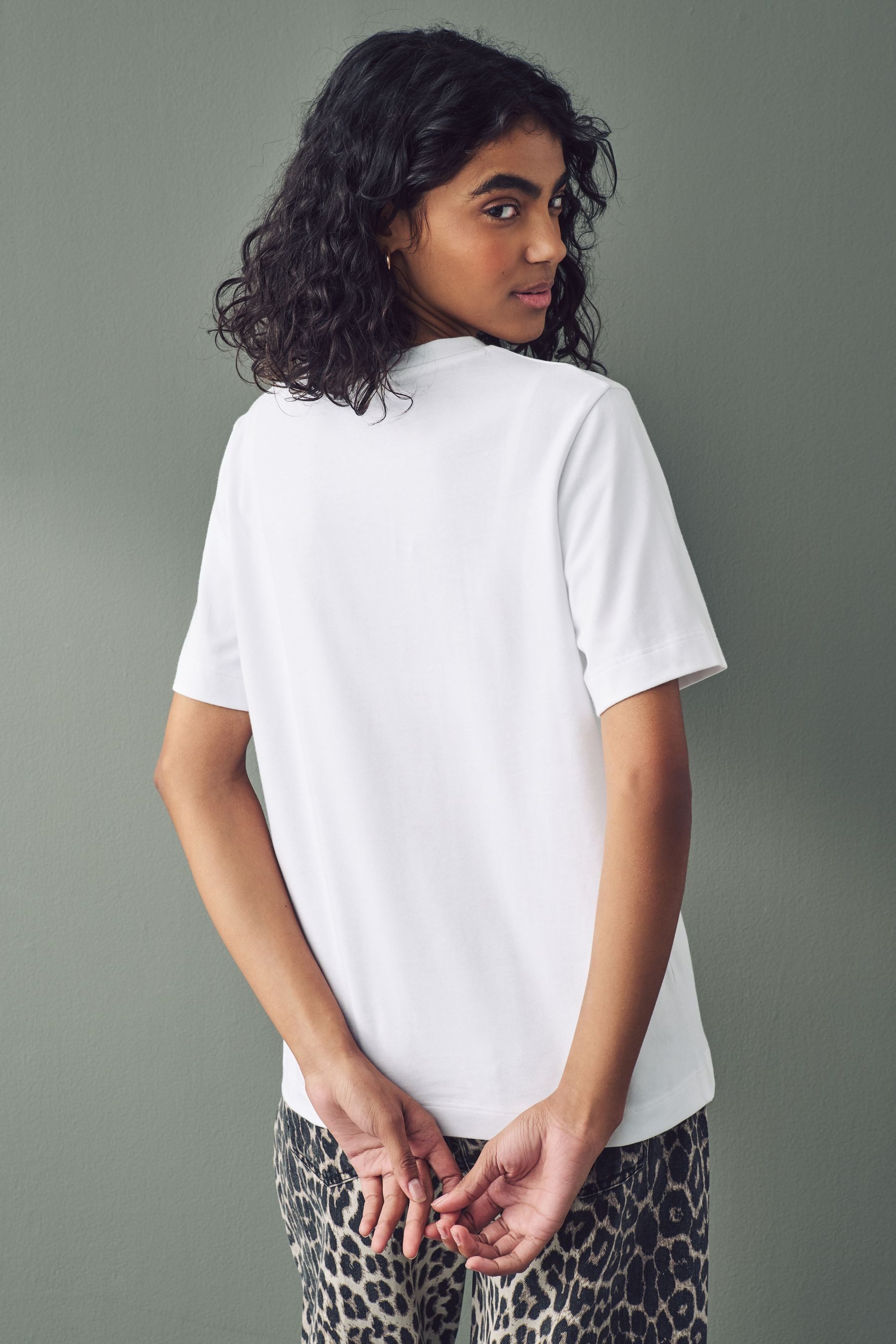 Next T-Shirt Schweres T-Shirt mit Provence-Grafik günstig online kaufen
