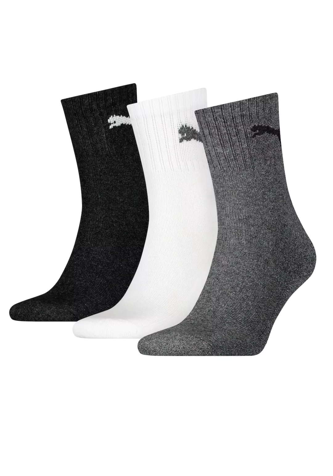 PUMA Sportsocken "short crew", (3er-Pack), mit klassischer Rippe günstig online kaufen