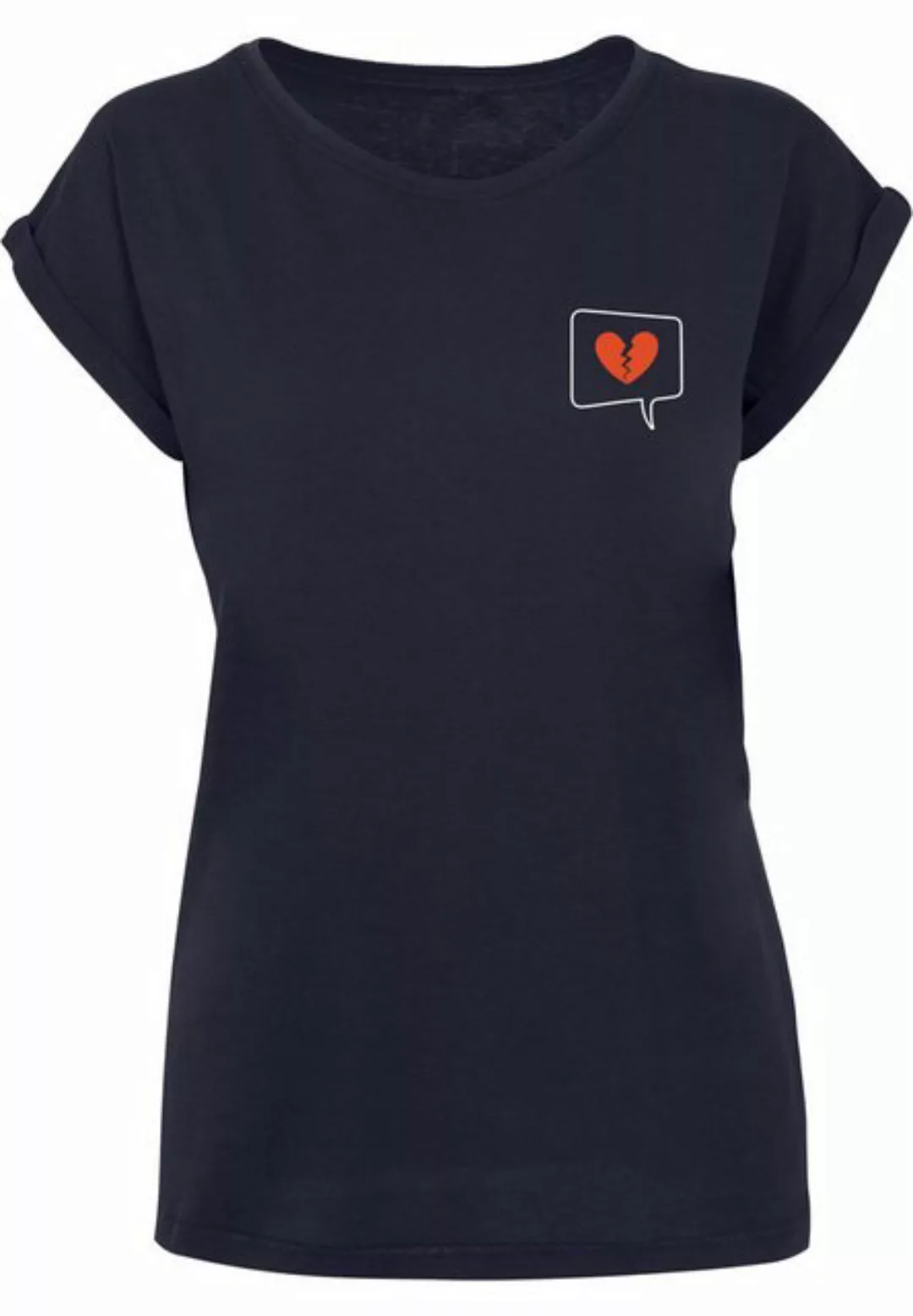 Merchcode T-Shirt Merchcode Damen Ladies Heartbreak X Extended Shoulder Tee günstig online kaufen