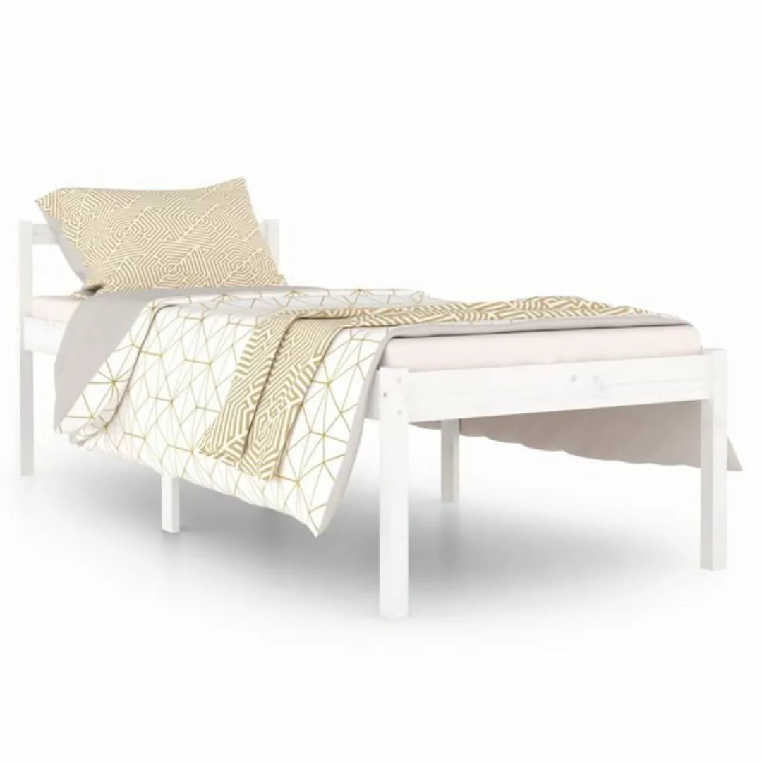 furnicato Bett Seniorenbett Weiß 75x190 cm Massivholz Kiefer günstig online kaufen