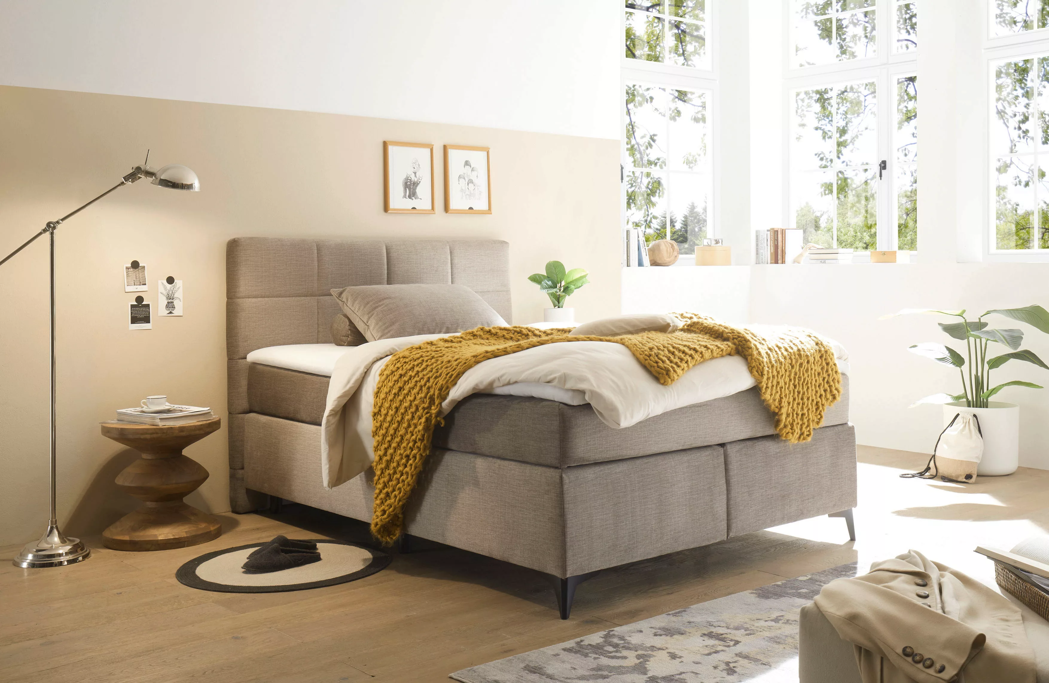 ED EXCITING DESIGN Boxspringbett »Navarra«, wahlweise mit Matratze günstig online kaufen