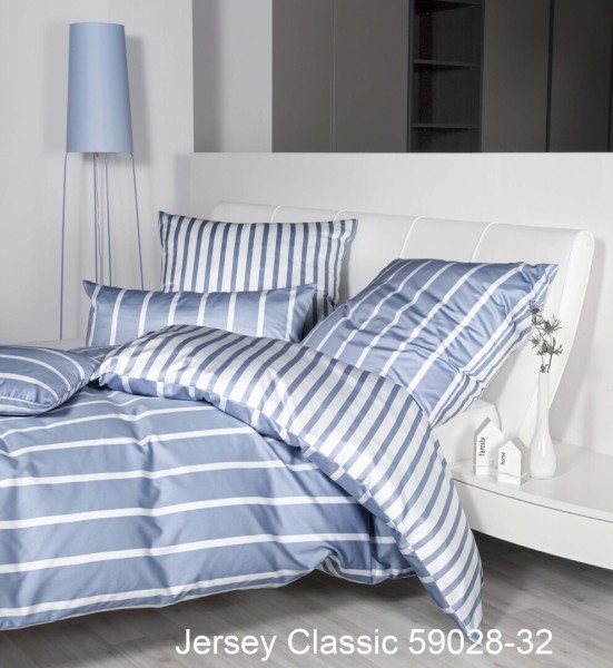 Janine Janine Interlock-Jersey Bettwäsche JERSEY CLASSIC 59028 perlblau Grö günstig online kaufen