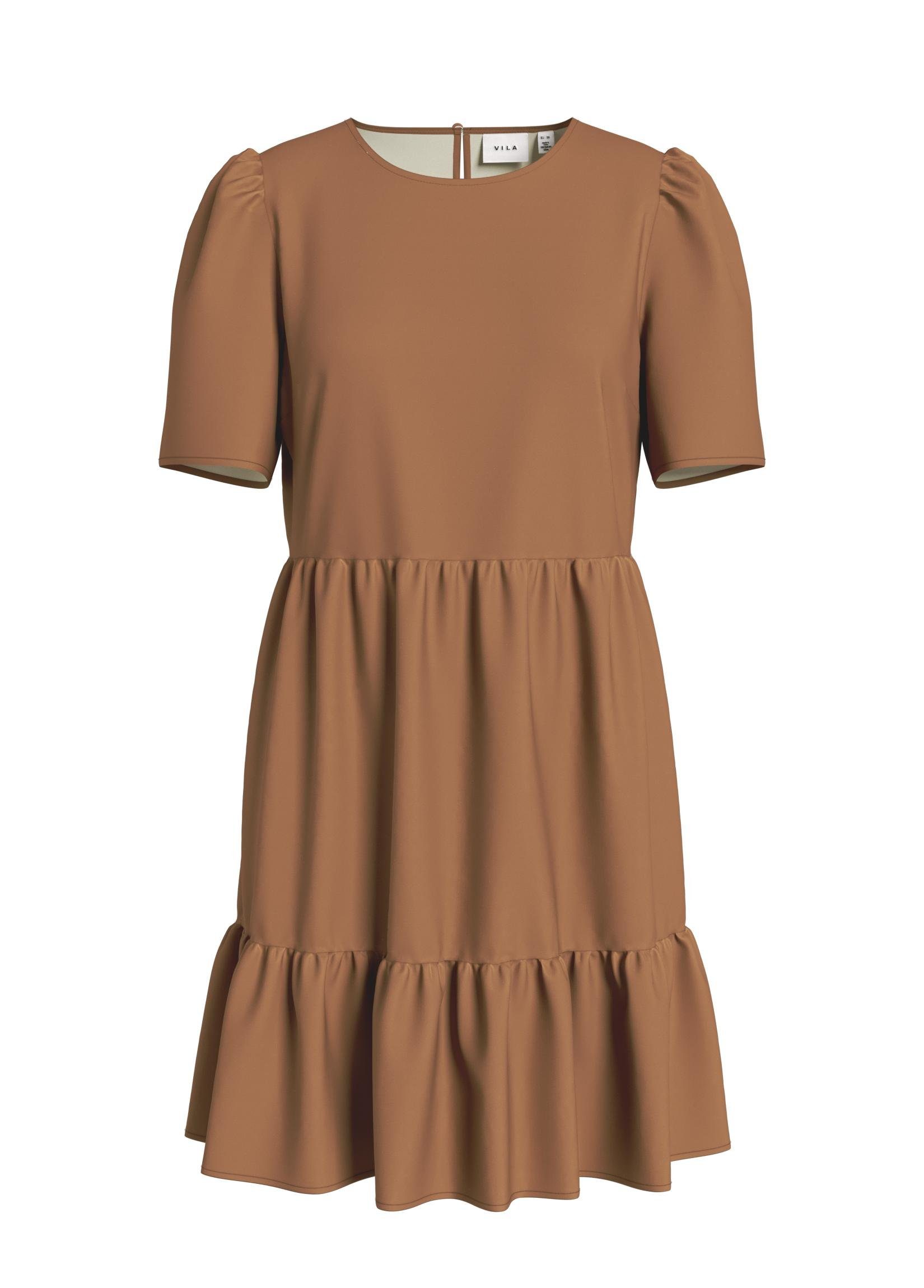 Vila Shirtkleid Volant Blusenkleid mit Rüschen günstig online kaufen