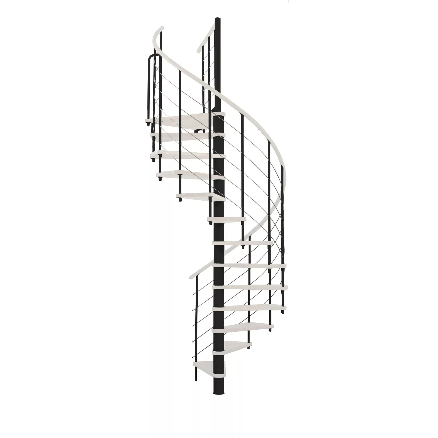 Minka Spindeltreppe Venezia Weiß Schwarz 120 cm günstig online kaufen