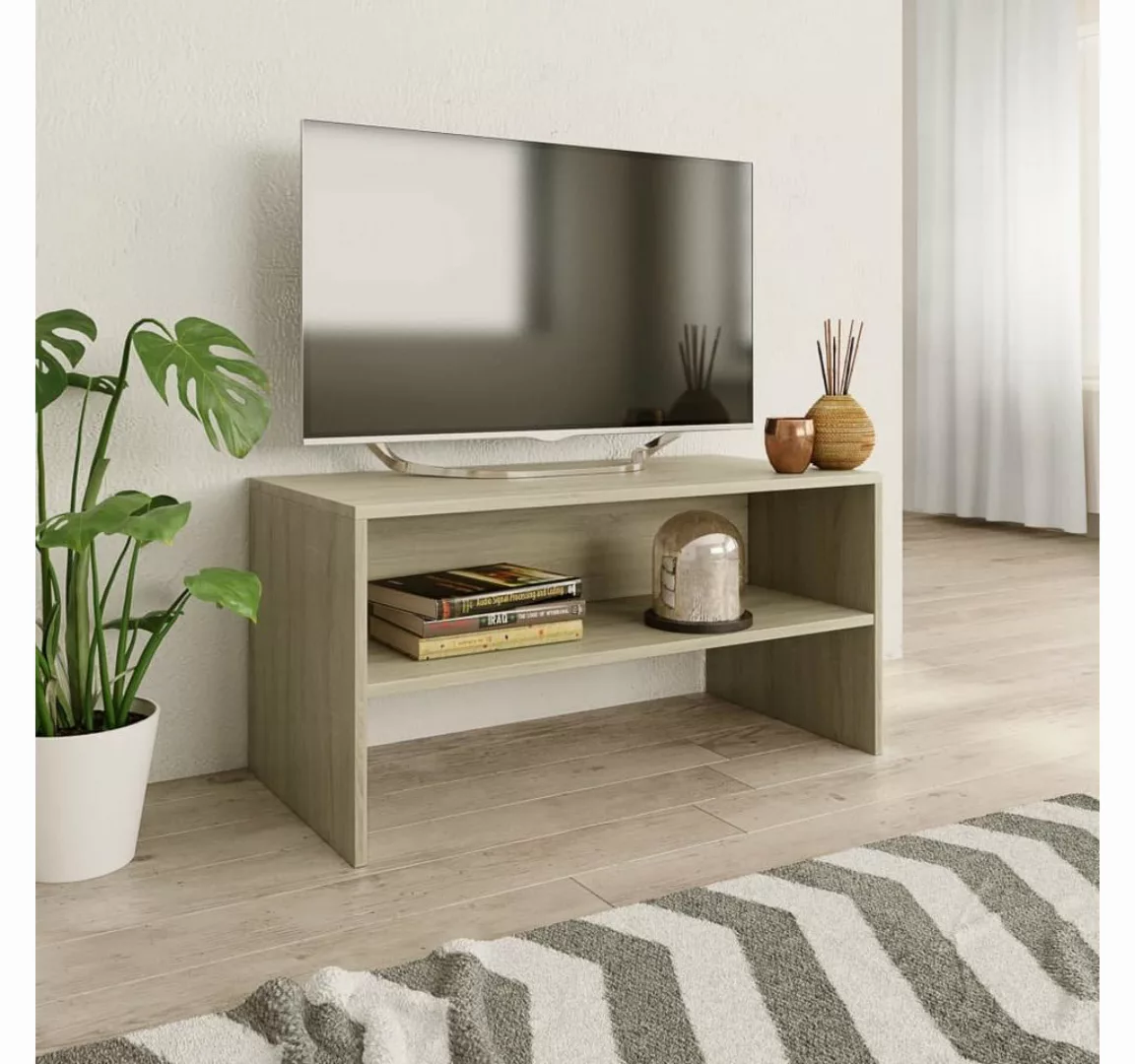 vidaXL TV-Schrank TV-Schrank Sonoma-Eiche 80 x 40 x 40 cm Spanplatte Lowboa günstig online kaufen