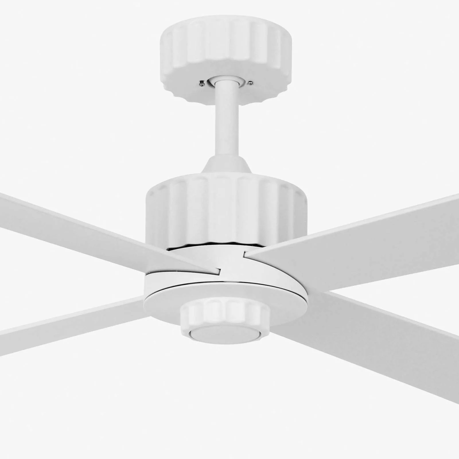 Beacon Deckenventilator mit Licht Newport, weiß/eiche, leise günstig online kaufen