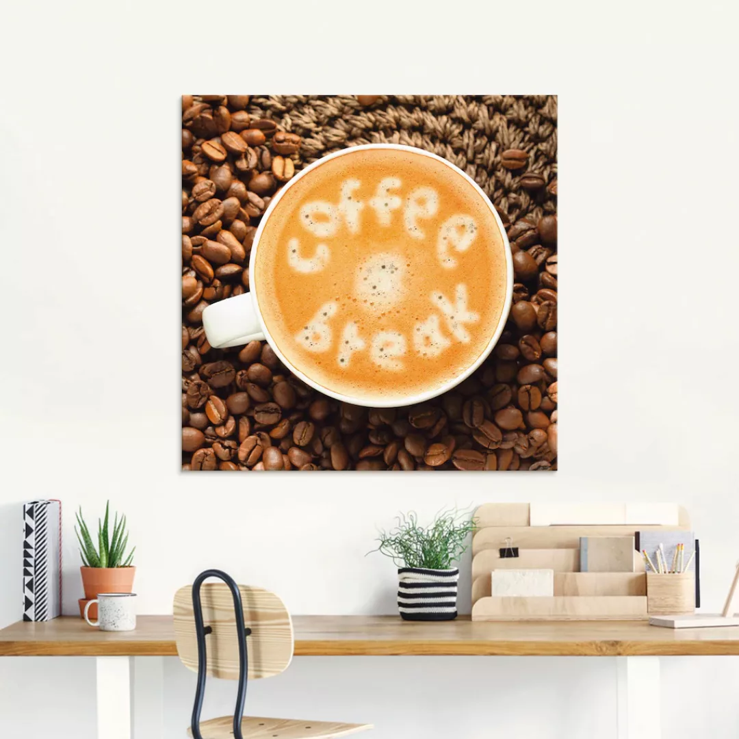 Artland Glasbild "Kaffeepause", Getränke, (1 St.) günstig online kaufen