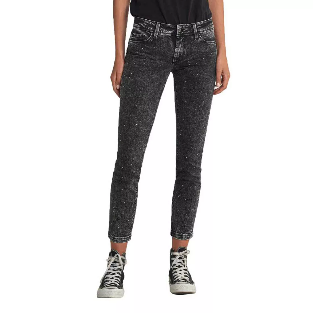 Salsa Jeans Push Up Wonder Capri Glitzernde Jeans 32 Black günstig online kaufen